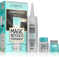 L'Oréal Magic Retouch Permanent tonizáló festék a lenőtt hajra applikátorral árnyalat 2 BLACK