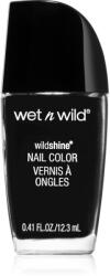 wet n wild Wild Shine jól fedő körömlakk árnyalat Black Creme 12.3 ml