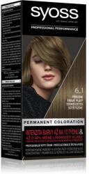 Syoss Permanent Color tartós hajfesték árnyalat 6_1 Natural Dark Blond