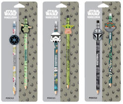 COOLPACK - Star Wars - Mandalorian HB grafitceruza radírral - 2 db-os - háromféle (16517PTR)