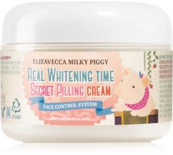 Elizavecca Milky Piggy Real Whitening Time Secret Pilling Cream hidratáló-puhító krém peeling hatással 100 ml