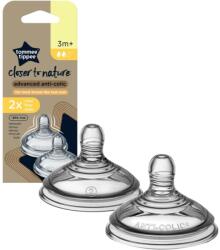 Tommee Tippee Closer To Nature Advanced Anti-colic Teat etetőcumi Medium Flow 3m+ 2 db