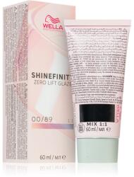 Wella Shinefinity Zero Lift Glaze tartós hajszínező árnyalat 00/89 - Blue Booster 60 ml