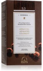 KORRES Argan Oil tartós hajfesték Argán olajjal árnyalat 5.3 Golden / Honey Light Brown 50 ml