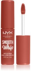 NYX Cosmetics Smooth Whip Matte Lip Cream bársonyos rúzs kisimító hatással árnyalat 07 Pushin' Cushion 4 ml