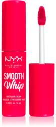 NYX Cosmetics Smooth Whip Matte Lip Cream bársonyos rúzs kisimító hatással árnyalat 10 Pillow Fight 4 ml