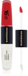 Dermacol 16H Lip Colour hosszan tartó rúzs és ajakfény árnyalat 34 Vibrant Red 2x4 ml