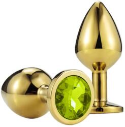 Passion Labs Dop Anal Metallic Buttplug, Medium, Auriu/Verde Deschis, Passion Labs