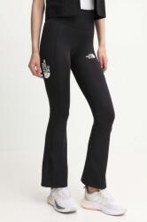 The North Face pantaloni femei, culoarea negru, evazati, high waist, NF0A87A6JK31 PPYH-LGD0D4_99X