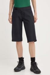 Picture pantaloni scurți outdoor Vellir Long culoarea negru, neted, medium waist, WSH080 PPYH-SZD0PL_99X