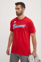 Nike tricou din bumbac Atlanta Braves barbati, culoarea rosu, cu imprimeu PPYH-TSM2AB_33X (N199.62Q.ATB.0B5)