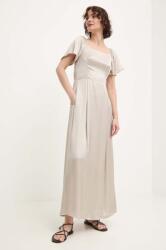 ANSWEAR rochie culoarea bej, maxi, evazată BMYH-SUD01N_80X (D865.ijs)