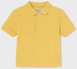 MAYORAL tricouri polo din bumbac pentru bebeluși culoarea galben, neted PPYH-POB01J_11X