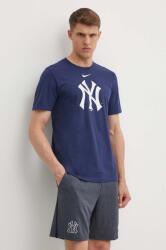 Nike tricou New York Yankees barbati, culoarea albastru marin, cu imprimeu PPYH-TSM2A7_59X