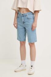 Answear Lab pantaloni scurti jeans femei, neted, high waist BBYH-SZD059_55X