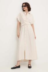 ANSWEAR rochie culoarea bej, maxi, evazată BMYH-SUD016_80X (v0107.IKK)
