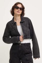 Answear Lab geacă din denim femei, culoarea negru, de tranziție BMYH-KUD008_99X (6630.ijs)