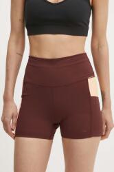 Rip Curl pantaloni scurti sport Revival femei, culoarea bordo, modelator, high waist PPYH-SZD0P8_93X