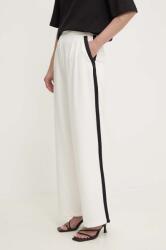 Answear Lab pantaloni femei, culoarea alb, drept, high waist BBYH-SPD05C_00X