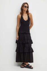 TWINSET rochie culoarea negru, maxi, evazati PPYH-SUD2KF_99X