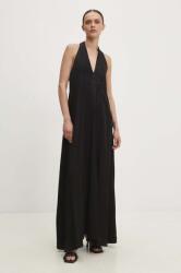 ANSWEAR rochie culoarea negru, maxi, drept BMYH-SSD006_99X (LD0887.HWK)