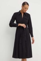 MAX&Co. MAX&Co. rochie culoarea negru, midi, evazati, 2416221032200 PPYH-SUD10A_99X