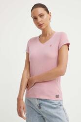 G-Star Raw tricou din bumbac femei, culoarea roz PPYH-TSD1HA_30X