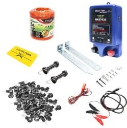 Breckner Germany Kit complet gard electric 12V, 1 Joule, lungime fir 500m, 100 izolatori, 2 manere poarta, placuta avertizare Breckner Germany (BK87557) - brecknergermany