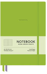 Shkolyaryk Publishing House Jegyzetfüzet, A5, vonalas, 96 lap, keményfedeles, műbőr borító, SHKOLYARYK "Genius", zöld (SB7128L) - jatekotthon