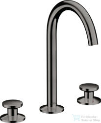 Hansgrohe AXOR ONE Select 170 3 üléses mosdó csaptelep, klik-klak leeresztővel, polírozott fekete króm 48070330 (48070330)