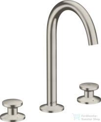 Hansgrohe AXOR ONE Select 170 3 üléses mosdó csaptelep, klik-klak leeresztővel, rozsdamentes acél hatású 48070800 (48070800)