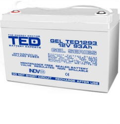 Ted Electric Acumulator AGM VRLA 12V 93A GEL Deep Cycle 306mm x 167mm x h 212mm F12 M8 Battery Expert Holland TED003485 (1) (A0061962) - pcone