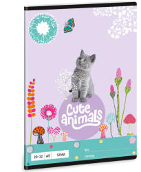 Ars Una Ars Una: Cute Animals - Kitten cicás sima füzet A/5 (53613684) - jatekshop