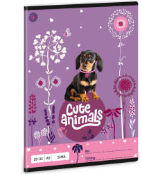 Ars Una Ars Una: Cute Animals - Puppy tacskós sima lapú füzet A/5 (53613691) - jatekshop