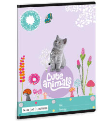 Ars Una Ars Una: Cute Animals - Kitten cicás 1. osztályos vonalas füzet A/5 (53583680) - jatekshop