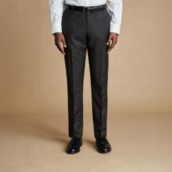 Charles Tyrwhitt Natural Stretch Twill Trousers - Charcoal - Classic fit | 38 (Befejezetlen) | 44