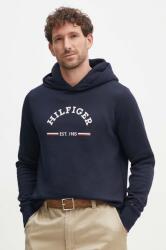Tommy Hilfiger felső sötétkék, férfi, nyomott mintás, kapucnis, MW0MW35568 - sötétkék S