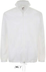 SOL'S Uniszex széldzseki, gallérba rejtett kapucnival, SOL'S SO01618, White-3XL (so01618wh-3xl)