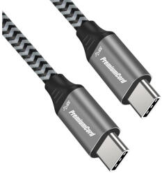 PremiumCord FONOTT SZÖVET USB-C/USB-C GYORSTÖLTŐ ADATKÁBEL PD 2.0/3.0 QC 2.0/3.0 5A 100W 2m (KU31CW2)