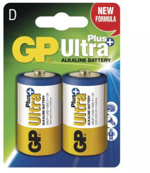 GP Batteries Gp Ultra Plus Lr20 D Méretű Alkaline Elem (2 Blister) (1017412000) - mediaplaza