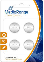MediaRange CR2032 3V 220 mAh LITHIUM GOMBELEM 4 DB-OS CSOMAG MRBAT132 (MRBAT132) - mediaplaza