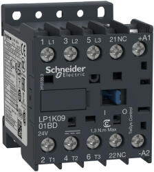 Schneider SE Контактор TeSys K 3P 4kW (9A AC-3) 1NC 24V DC - LP1K0901BD (LP1K0901BD)