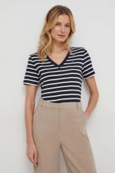 Tommy Hilfiger pamut póló női, sötétkék - sötétkék S - answear - 13 990 Ft