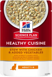 Hill's Science Plan HILL'S Science Plan Healthy Cuisine, Pui și Tocană de Legume, plic hrană umedă pisici, 80g