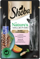 Sheba SHEBA Nature's Collection, Somon, plic hrană umedă fără cereale pisici, (în sos), 85g