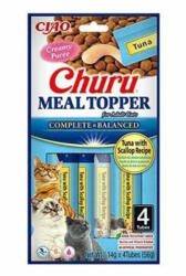 Inaba Foods INABA Churu Meal Topper, Pui, plic, tub recompense fără cereale pisici, (piure), 56g