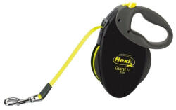 flexi FLEXI Giant, lesă bandă retractabilă dresaj câini, reflectorizant, nylon, neon, M(25kg, 8m)