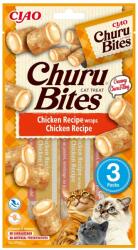 Inaba Foods INABA CIAO Churu Bites, Pui, recompense fără cereale pisici, pernute umplute, 10g x 3