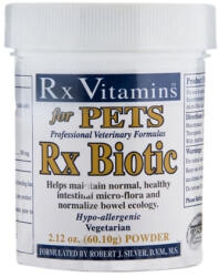 Rx Vitamins RX VITAMINS Biotic, supliment sistem digestiv & probiotice câini, pudră RX VITAMINS Biotic, supliment sistem digestiv & probiotice câini și pisici, flacon, 60.1g pudră