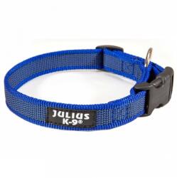 Julius-K9 JULIUS-K9 Color & Gray, zgardă ajustabilă cu mâner câini, nylon, 25mm x 39-45cm, albastru